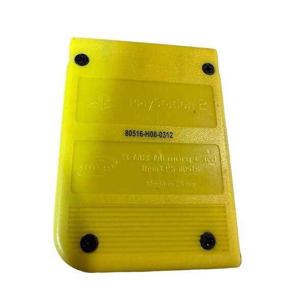 PlayStation 2 Memory Card 8MB Sony PS2 MagicGate Yellow Bundle of 3 Memory Cards - Picture 3 of 3